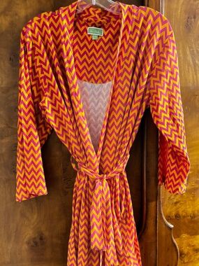 Vera Bradley  Robe Chevron Pattern Orange/Pink Sz L/XlL
